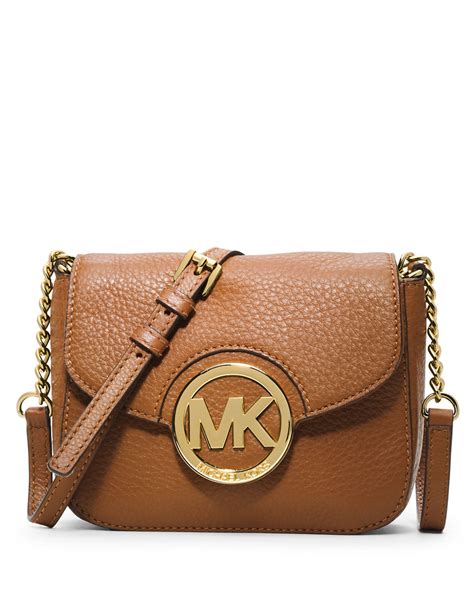 michael kors fulton leather small crossbody bag|Michael Kors studded crossbody bag.